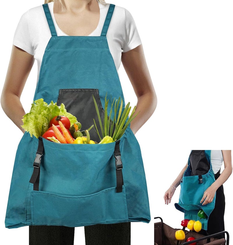 Talkson Gardening Apron, Garden Apron with Quick Release Pockets,Water Resistant Oxford with Adjustment Cross Strap,Farm Work - Image 1
